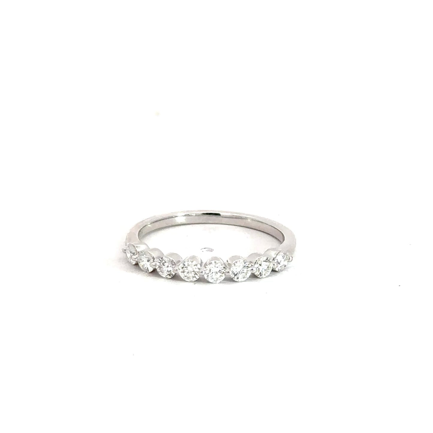 14k White Gold Diamond Band .51cttw