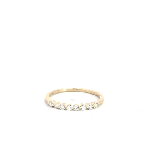 14k Yellow Gold Diamond Band .24cttw
