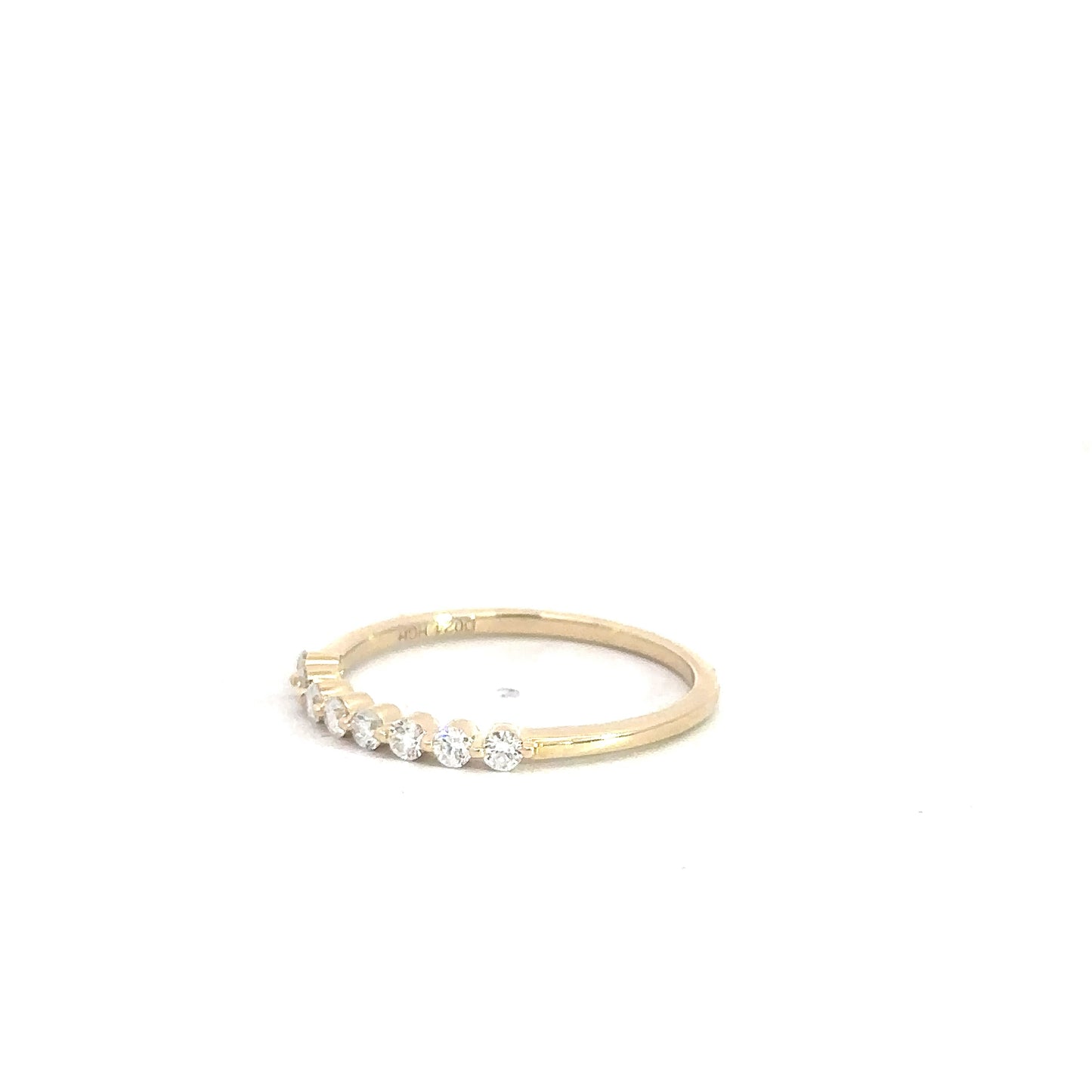 14k Yellow Gold Diamond Band .24cttw