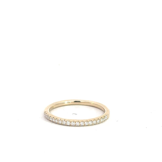 14k Yellow Gold Diamond Band .14cttw