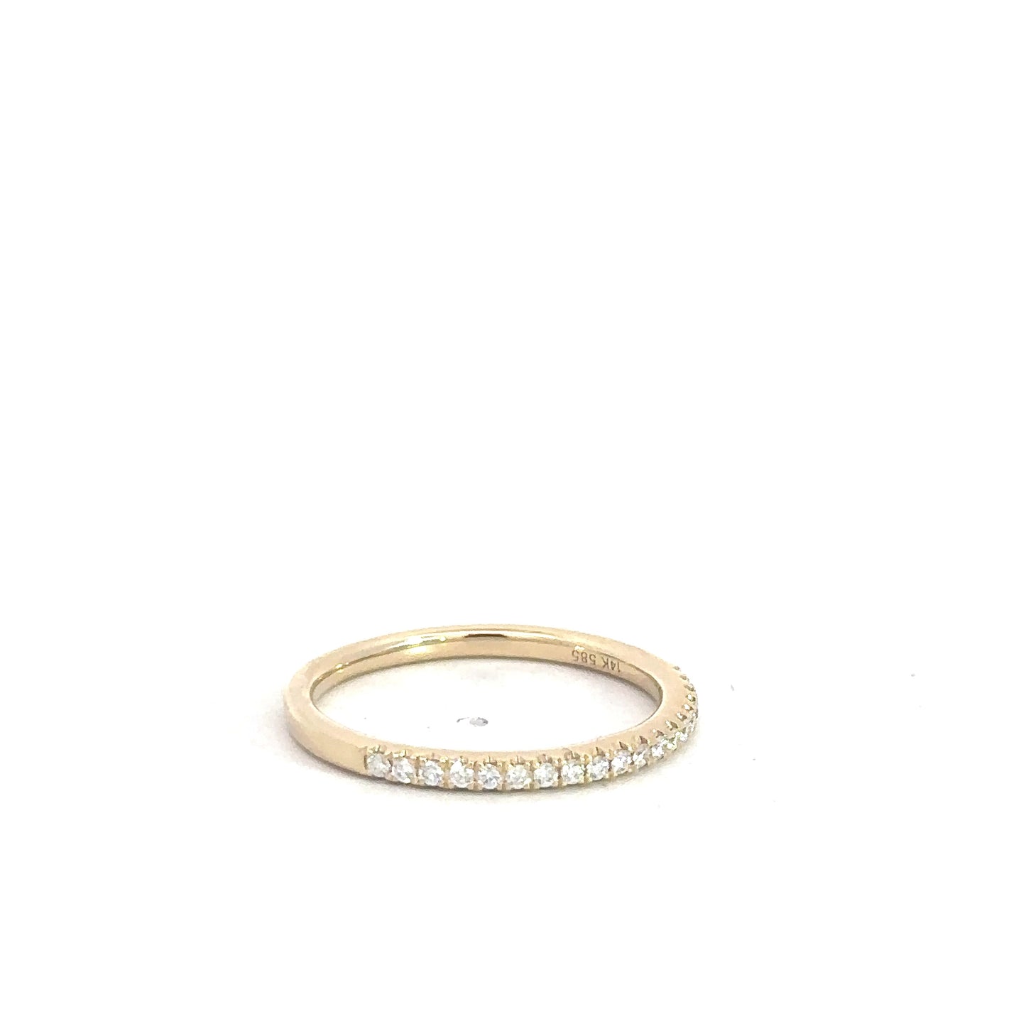 14k Yellow Gold Diamond Band .14cttw