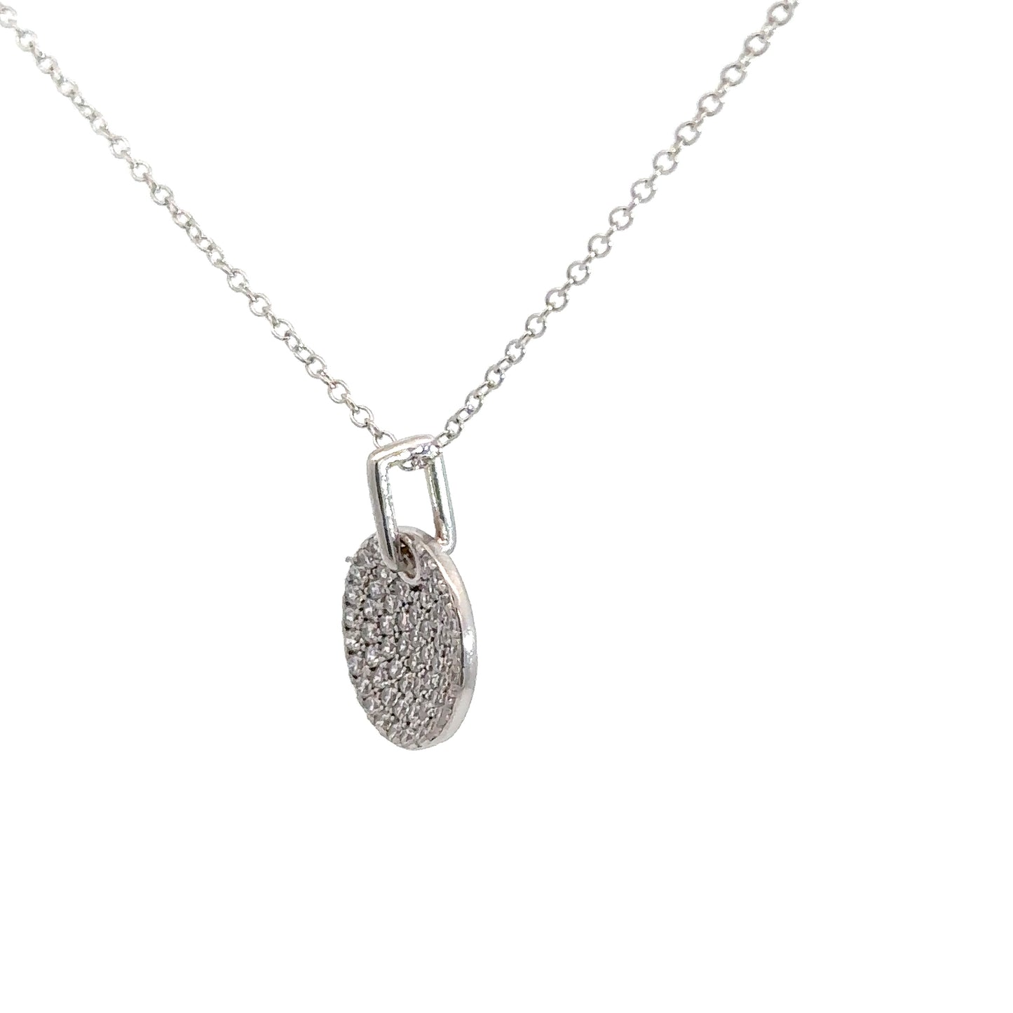 Sterling Silver Simulated Diamond Pendant