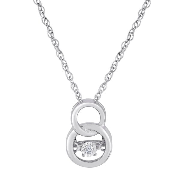 Sterling Silver Diamond Heartbeat