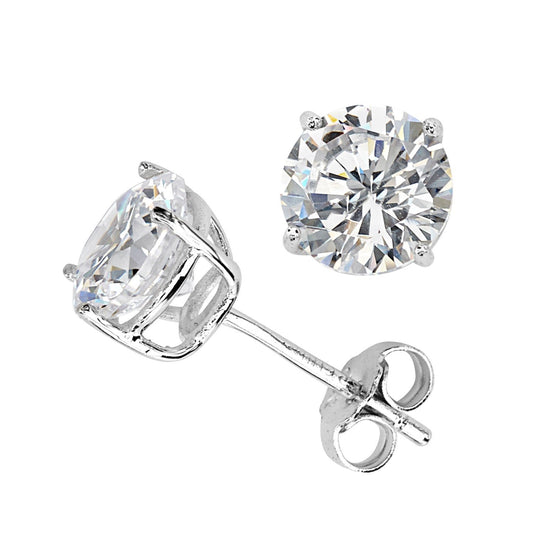 Sterling Silver CZ Studs 2.50cttw
