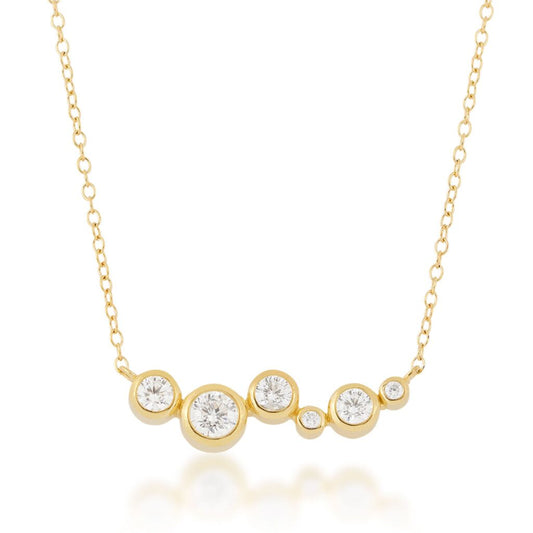 Gold Plated CZ Necklace