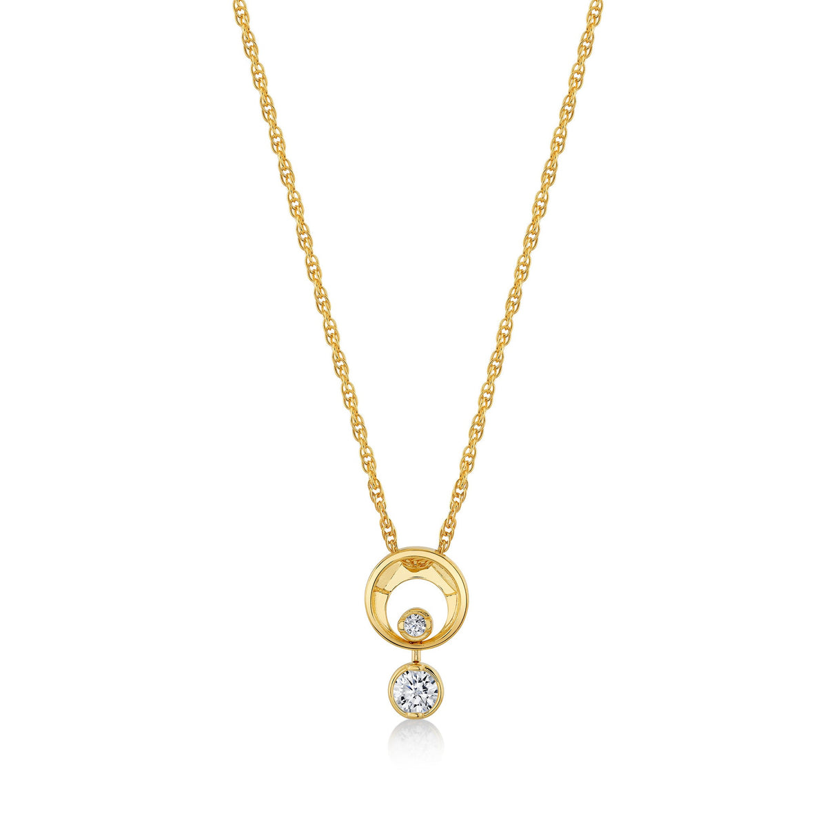 Gold Plated Circle Dangle Pendant
