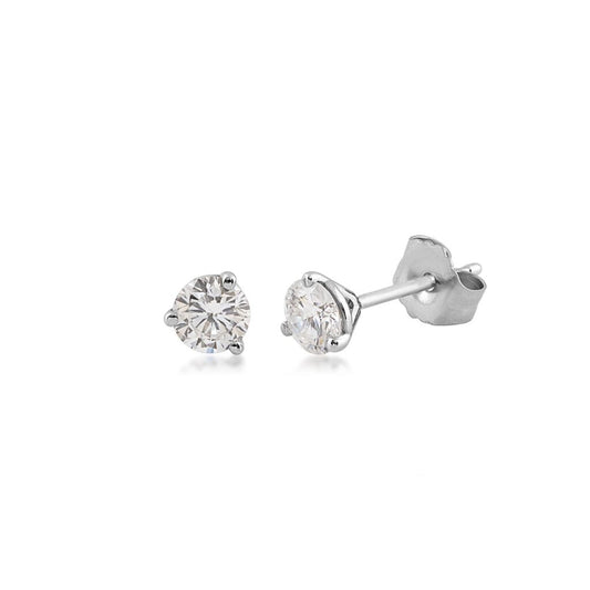 14k White Gold Lab Grown Diamond Stud Earrings .50cttw