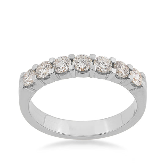 14k White Gold Diamond Band 3/4cttw
