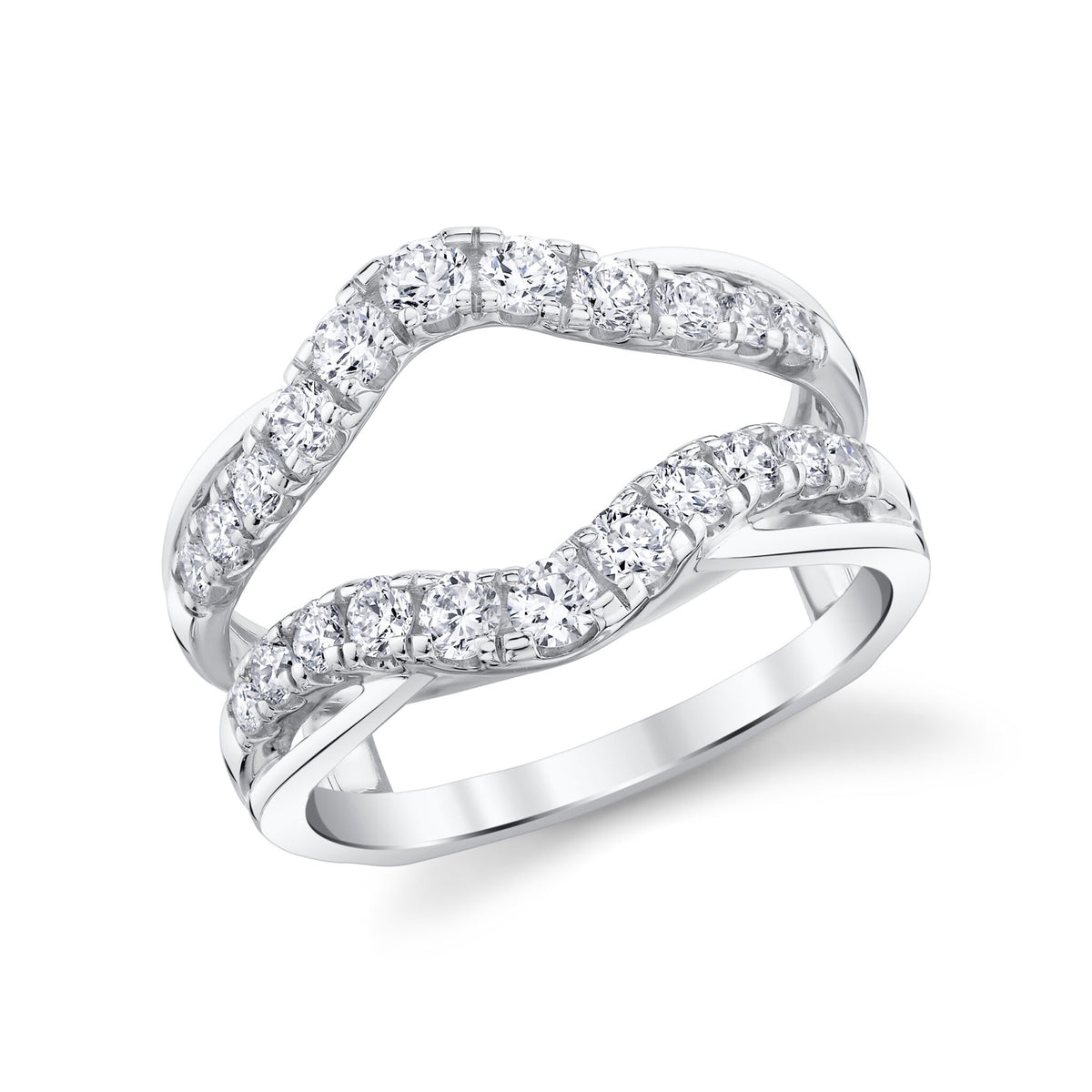 14k White Gold Lab Grown Diamond Ring Enhancer 1cttw