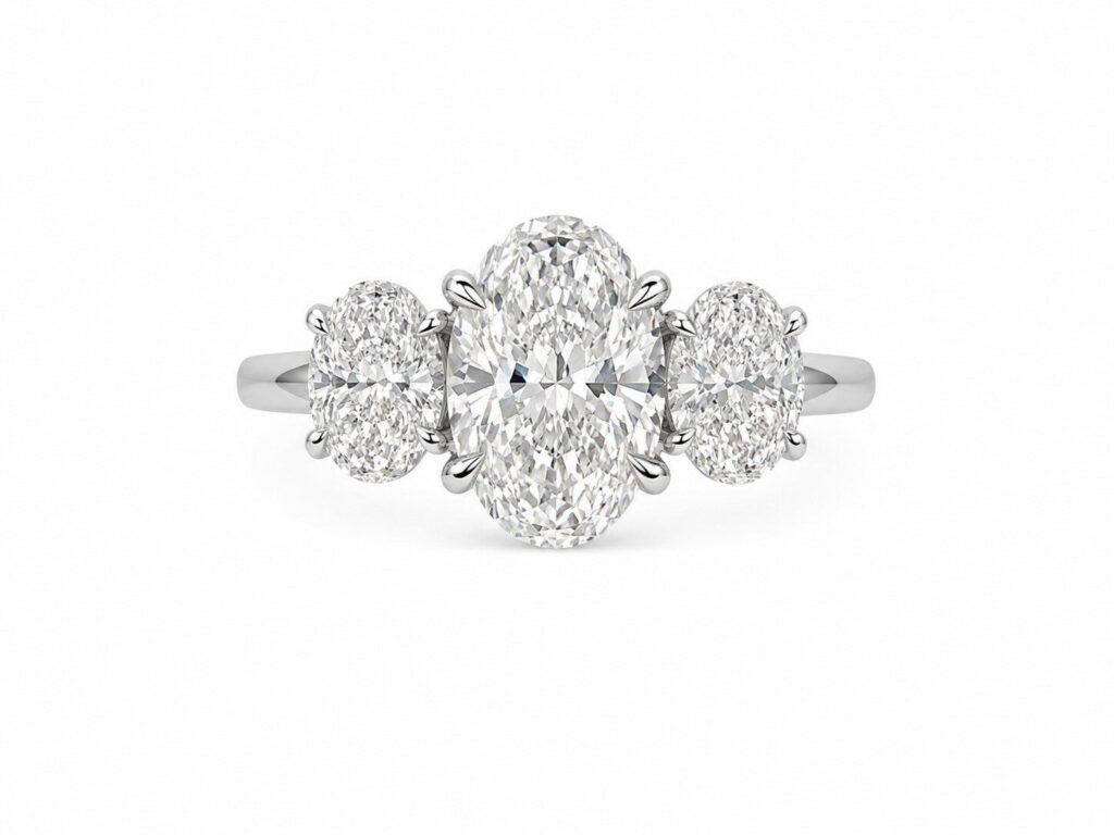 14k White Gold Lab Grown Diamond Ring 3cttw