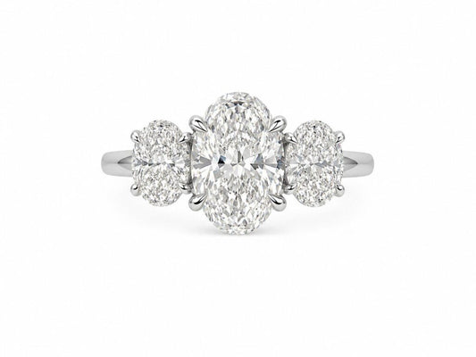 14k White Gold Lab Grown Diamond Ring 3cttw