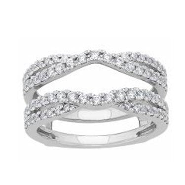 14k White Gold Diamond Jacket 5/8cttw