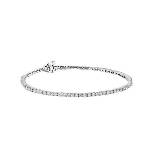 14k White Gold Lab Grown Diamond Bracelet 3cttw