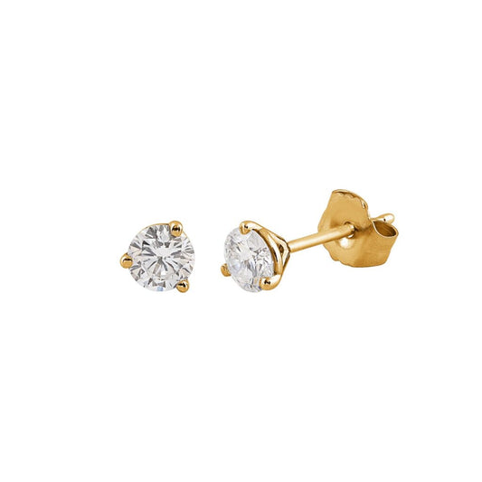 14k Yellow Gold Lab Grown Diamond Stud Earrings .50cttw