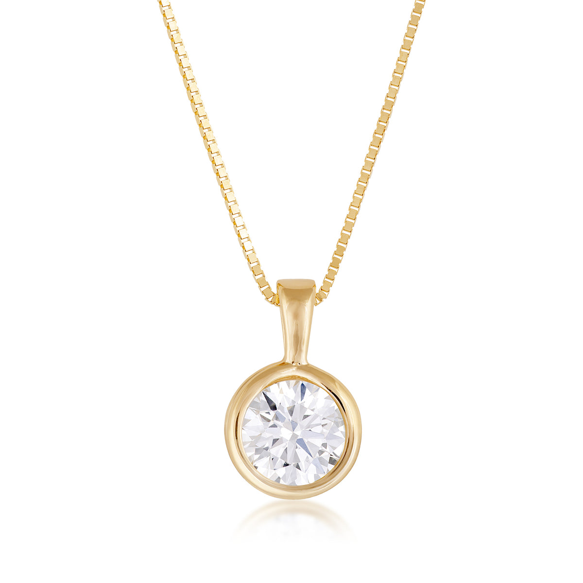 14k Yellow Gold Lab Grown Diamond Pendant 2cttw