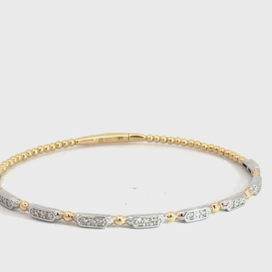 14k Yellow & White Gold Diamond Fashion Bracelet .40cttw