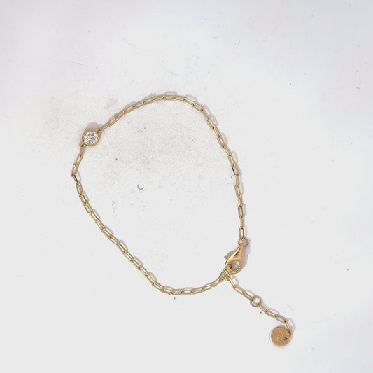 14k Yellow Gold Diamond Bracelet .17cttw