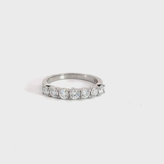 Lady's 14k White Gold Round Brilliant Lab Grown Diamond Ring .71cttw