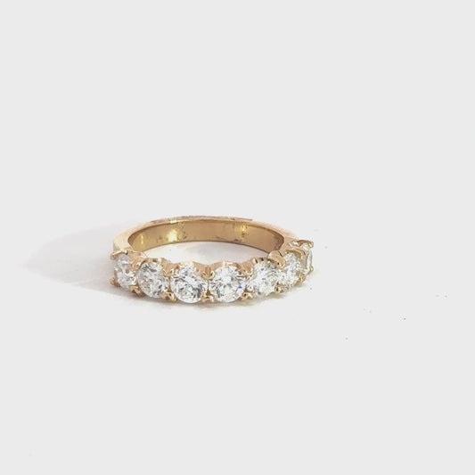 Lady's 14k Yellow Gold Round Brilliant Diamond Band 1.73cttw